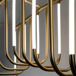 Lampadario Collier Lineare in Oro