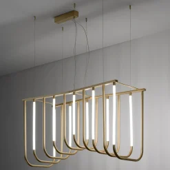 Lampadario Collier Lineare in Oro