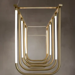 Lampadario Collier Lineare in Oro
