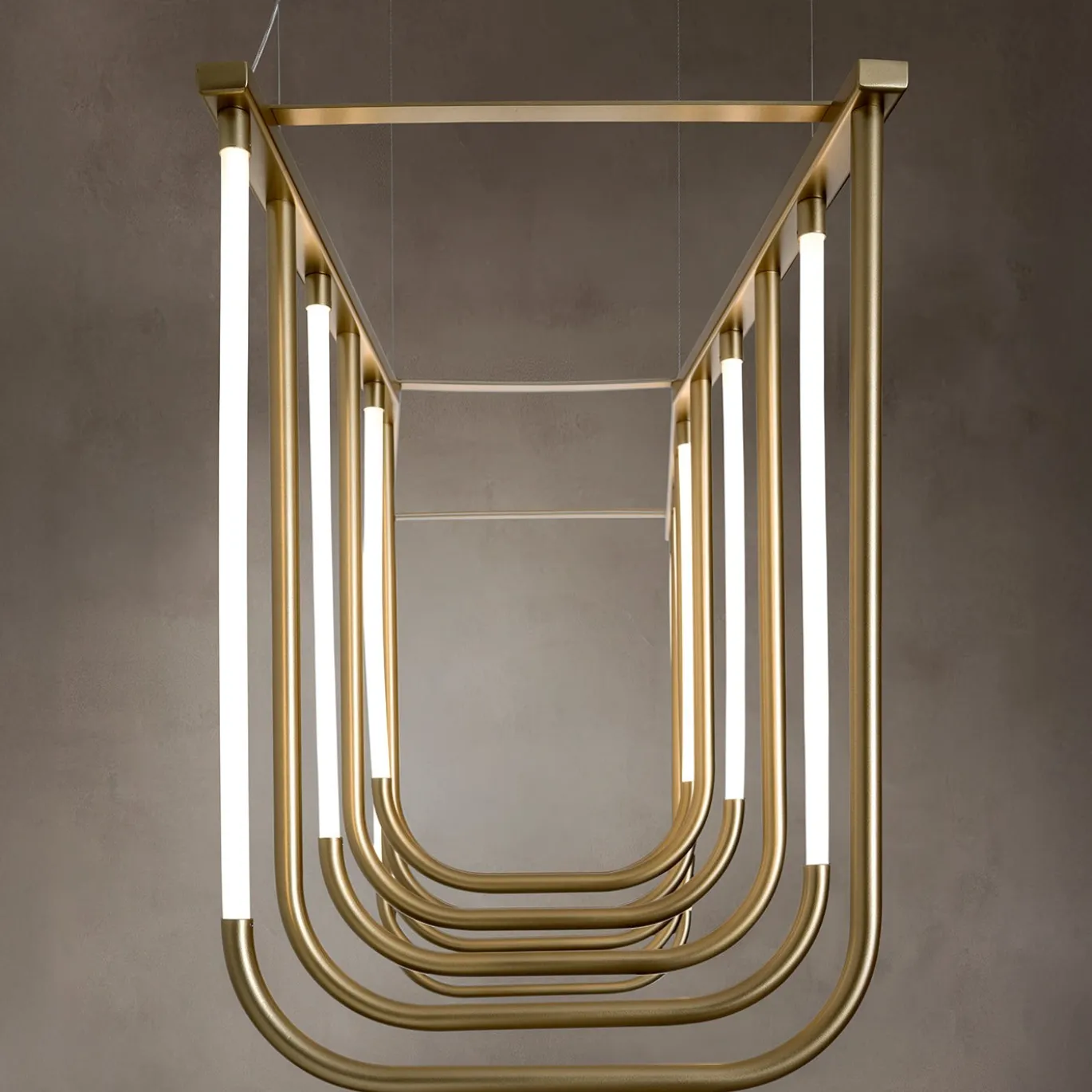 Lampadario Collier Lineare in Oro