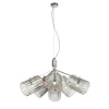 Lampadario contemporaneo a 6 rami in argento