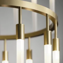 Lampadario Contemporaneo In Vetro Bianco A 52 Luci