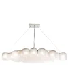 Lampadario contemporaneo in argento di grandi dimensioni