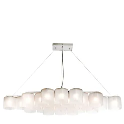 Lampadario contemporaneo in argento di grandi dimensioni