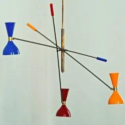 Lampadario Contrappeso a 3 bracci in ottone RGB