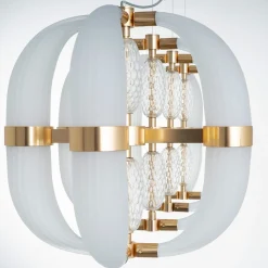 Lampadario Coup de Foudre in Vetro Soffiato Bianco di Roberto Lazzeroni #3