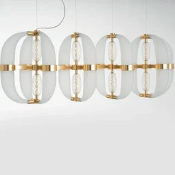 Lampadario Coup de Foudre in Vetro Soffiato Bianco di Roberto Lazzeroni #3