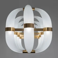 Lampadario Coup de Foudre in Vetro Soffiato Bianco di Roberto Lazzeroni #3