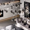 Lampadario cromato Fluxus