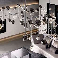 Lampadario cromato Fluxus