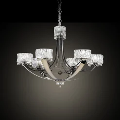 Lampadario Crystal Blade con finitura black aubergine