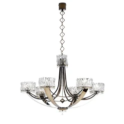 Lampadario Crystal Blade con finitura black aubergine