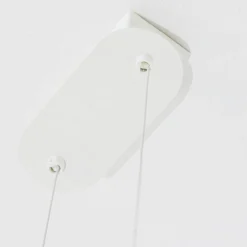 Lampadario Curvo Ali di Luce Oro e Bianco