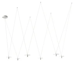 Lampadario D02 Bianco Mix a 6 Luci