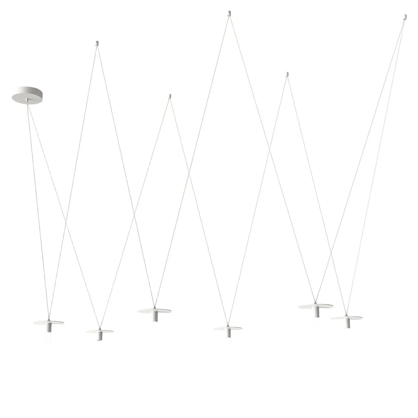Lampadario D02 Bianco Mix a 6 Luci