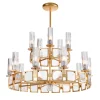 Lampadario decorativo d'oro a più livelli