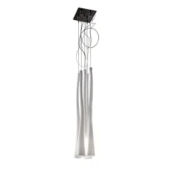 Lampadario Diatomea 5 Elementi in vetro bianco