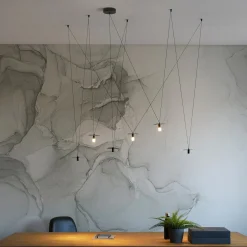 Lampadario D02 Nero Mix a 6 Luci
