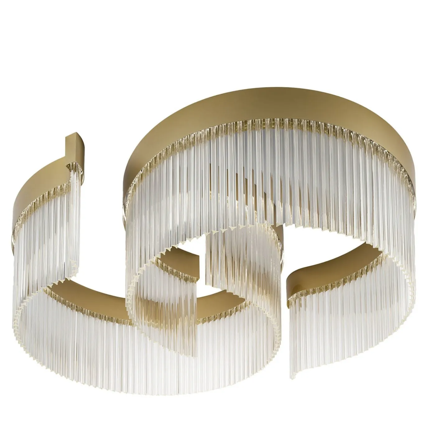 Lampadario Double C In Vetro Trasparente