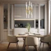 Lampadario Eklé in oro e bronzo