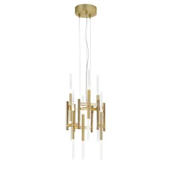 Lampadario Eklé in oro e bronzo