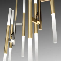 Lampadario Eklé in oro e bronzo
