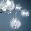 Lampadario Essenza a 8 Luci in Vetro Borosilicato Trasparente