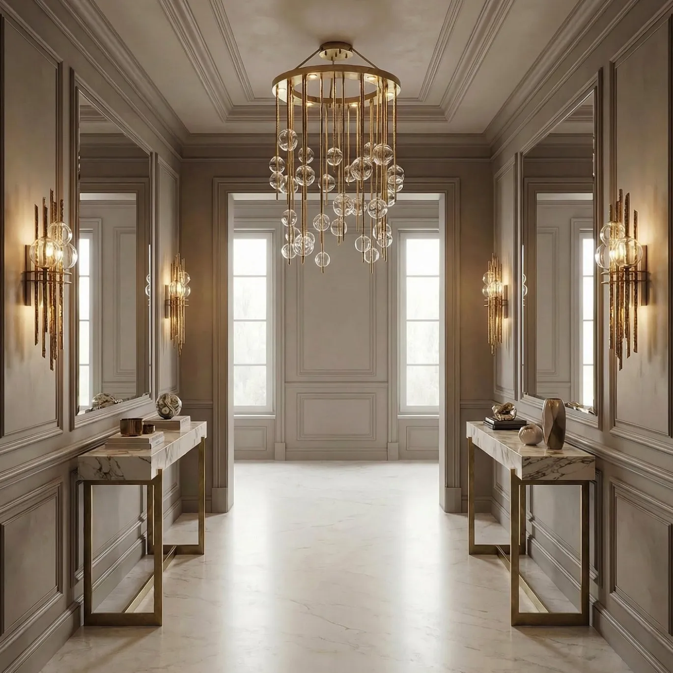 Lampadario Falling Stone a 8 luci