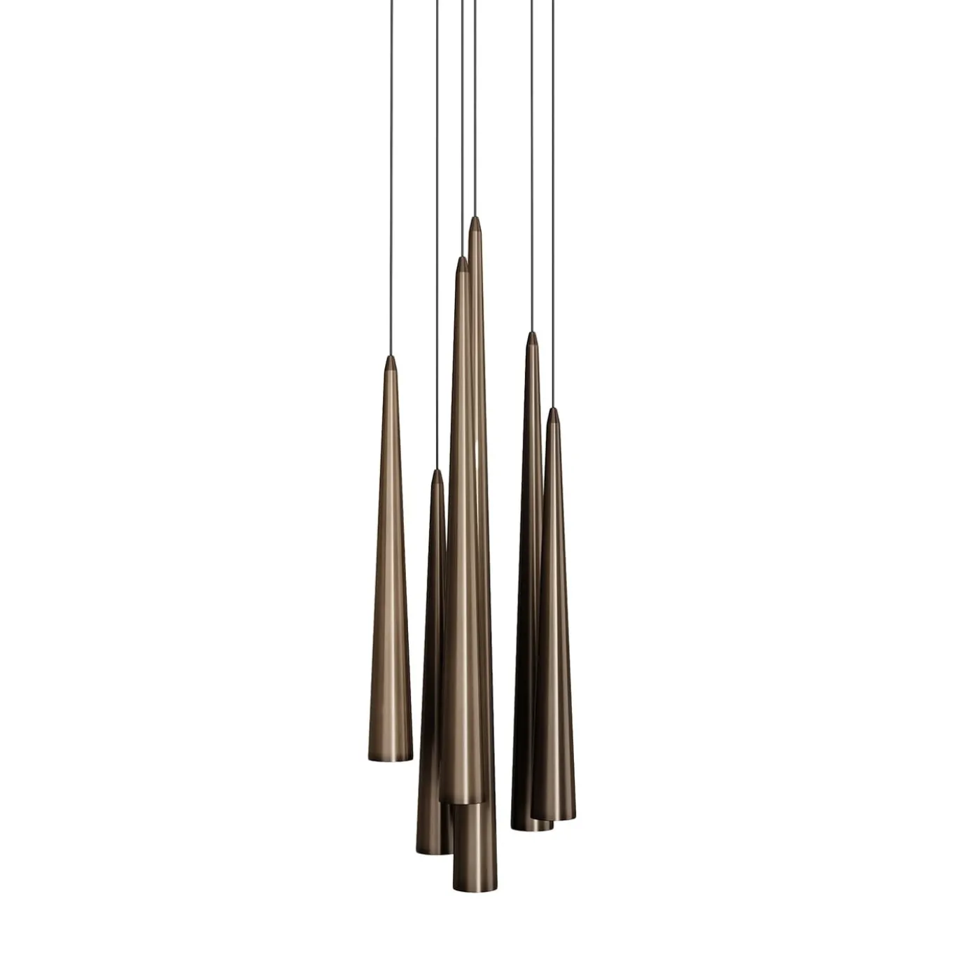 Lampadario Firlinfeu a 6 luci in ottone finitura bronzo