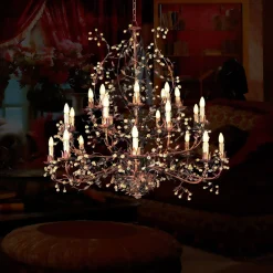 202 Lampadario floreale ramato
