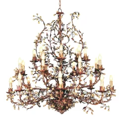 202 Lampadario floreale ramato