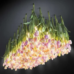 Lampadario Flower Power 22 luci in policromia