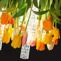 Lampadario Flower Power 22 luci in policromia