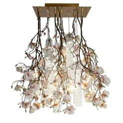 Lampadario Flower Power Magnolia Square White