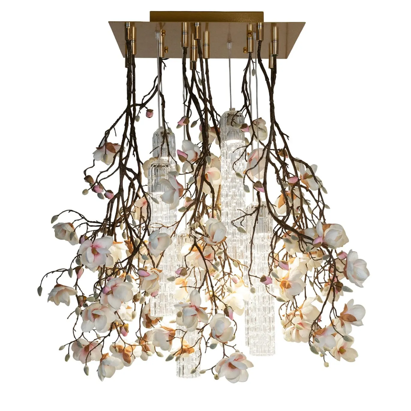 Lampadario Flower Power Magnolia Square White