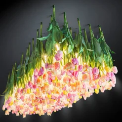 Lampadario Flower Power Tulip in Vetro di Murano
