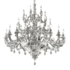 Lampadario Flowery a 36 luci in porcellana bianca