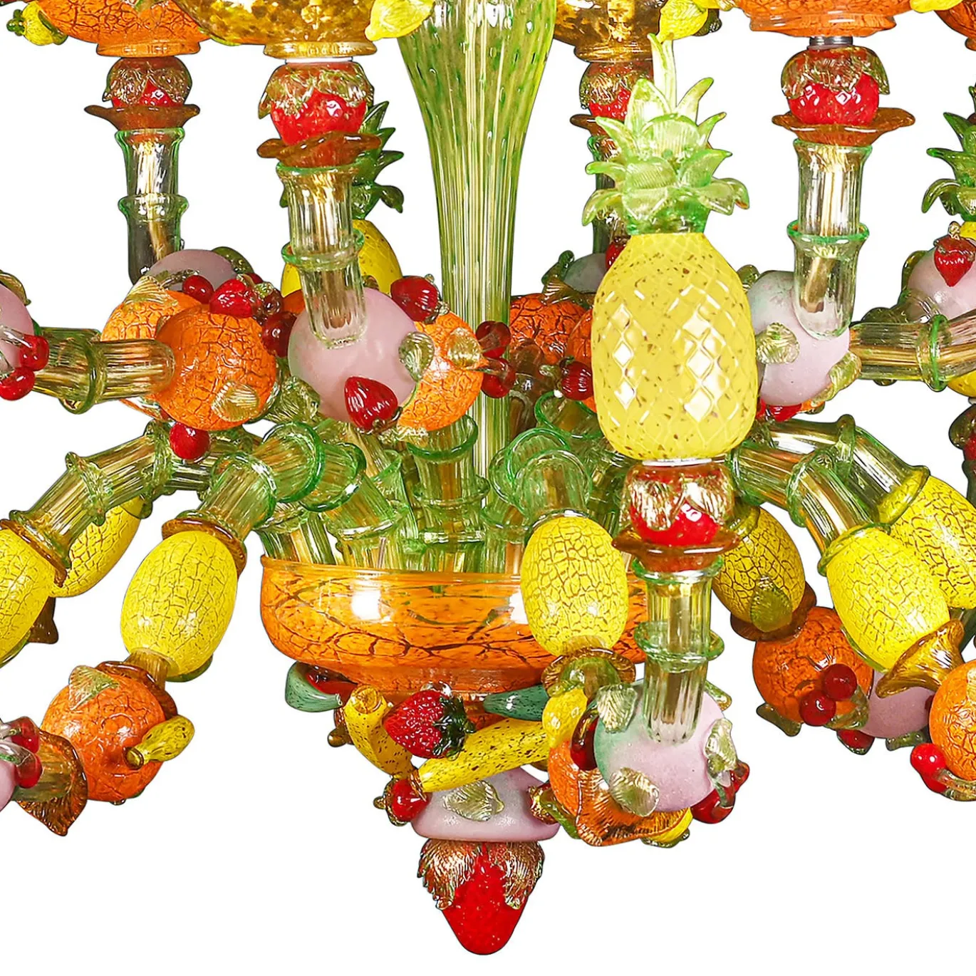 Lampadario Frutta 16 luci in policromia