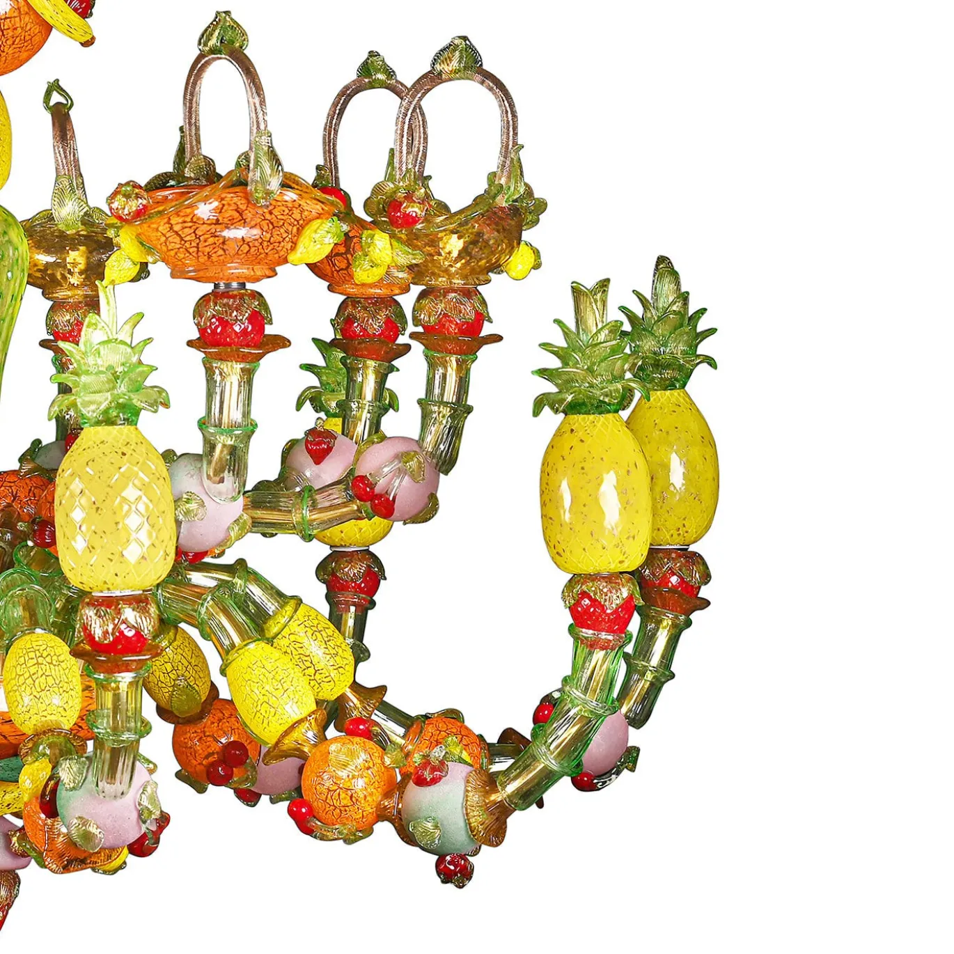 Lampadario Frutta 16 luci in policromia