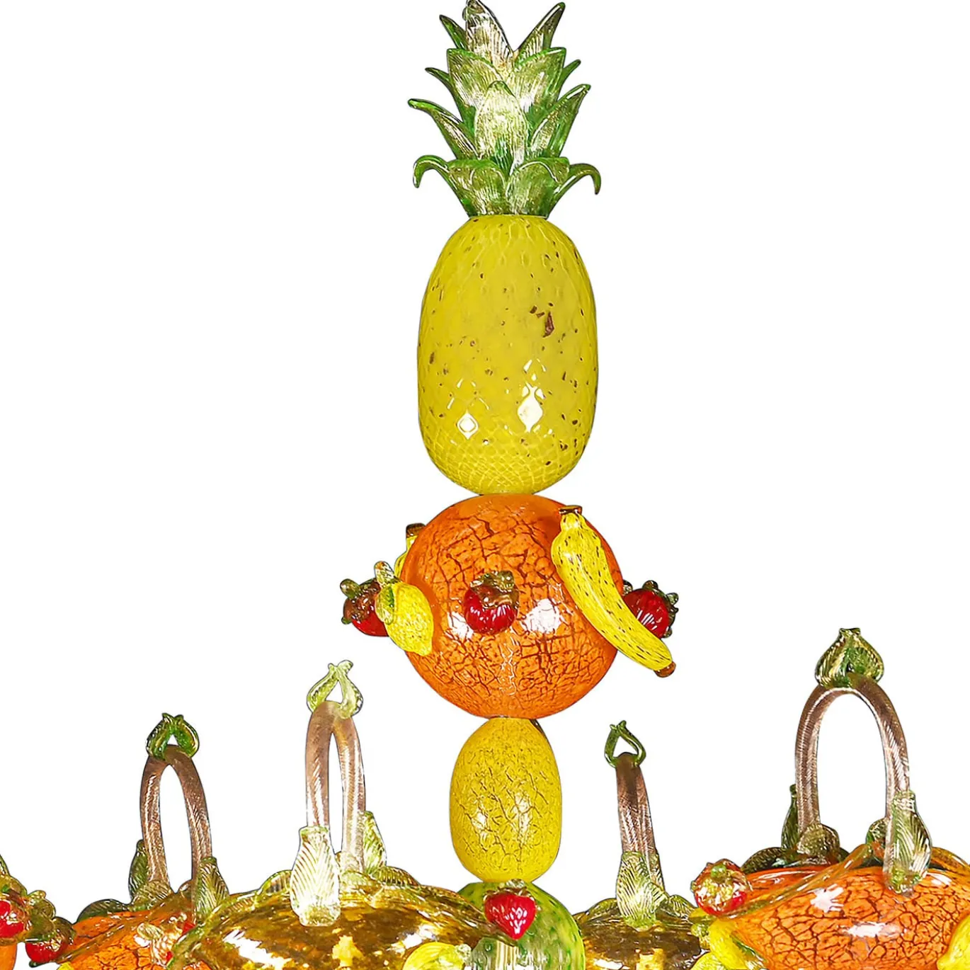 Lampadario Frutta 16 luci in policromia