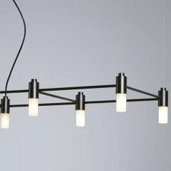 Lampadario Geometrico Quadrante Medio Nero #1
