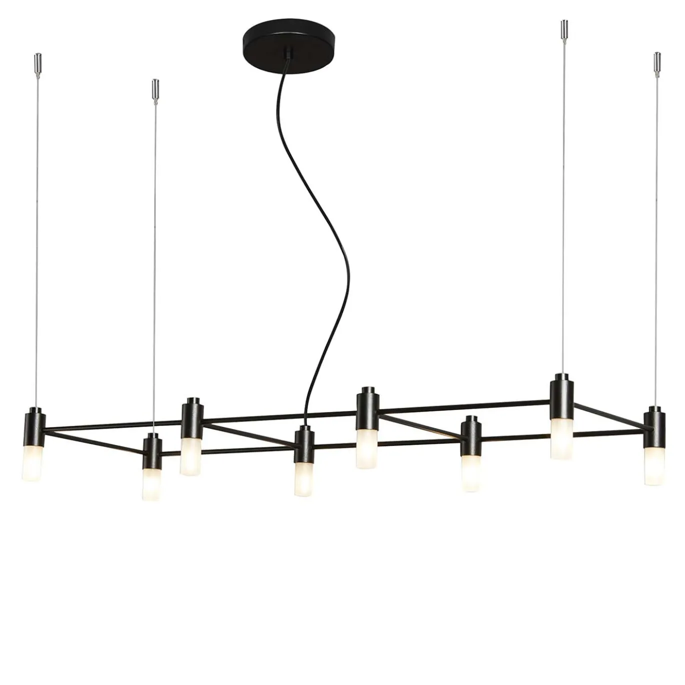 Lampadario Geometrico Quadrante Medio Nero #1