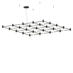 Lampadario Geometrico Quadrante Grande Nero #2