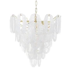 Lampadario Ghiaccio in Vetro di Murano