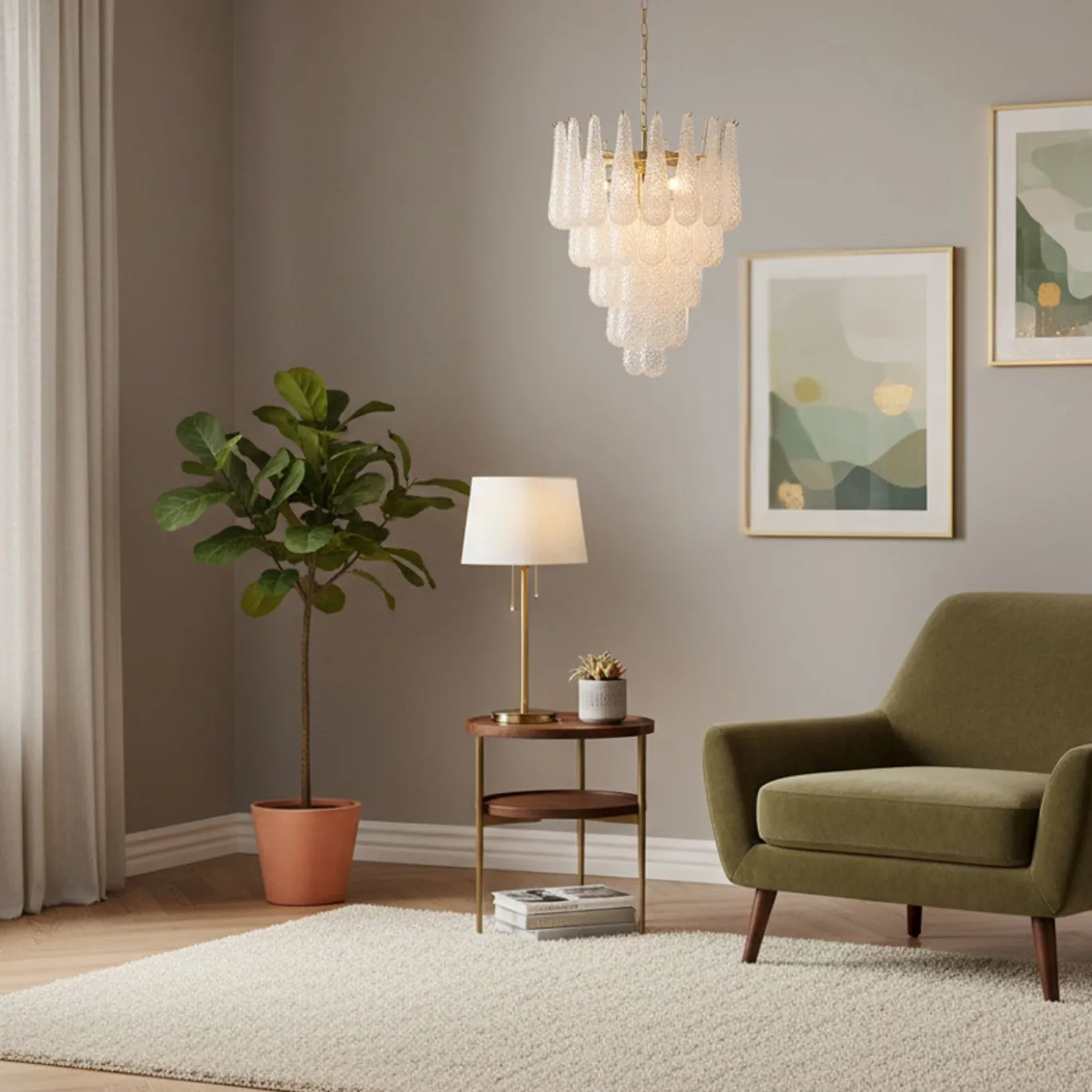 Lampadario Goccia Vintage in vetro