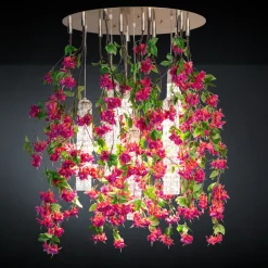 Lampadario grande Flower Power Pink Cascade