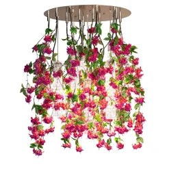 Lampadario grande Flower Power Pink Cascade