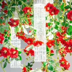 Lampadario grande rotondo Flower Power Wild Red Roses