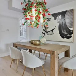Lampadario grande rotondo Flower Power Wild Red Roses