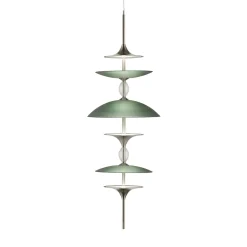 Lampadario Grande Sama con Cupole Verdi
